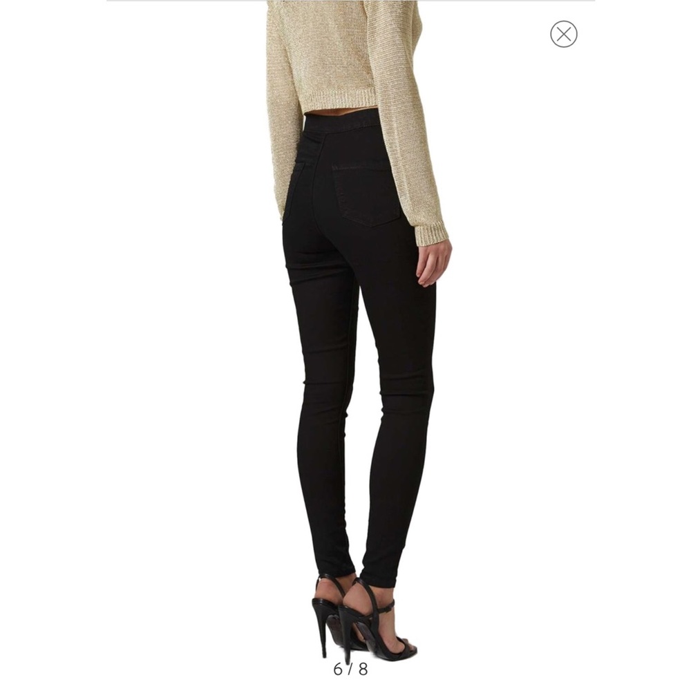 Topshop Joni Moto Jeans -Black
